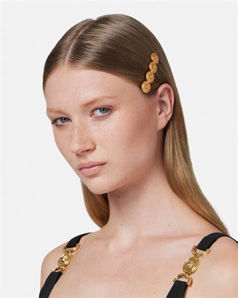 ferretto versace capelli|Accessori per capelli Versace Medusa per Donna.